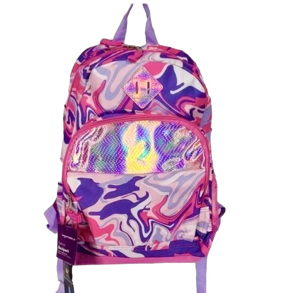 Wexford Girls Pink Camo Abstract Colorful Kids Backpack